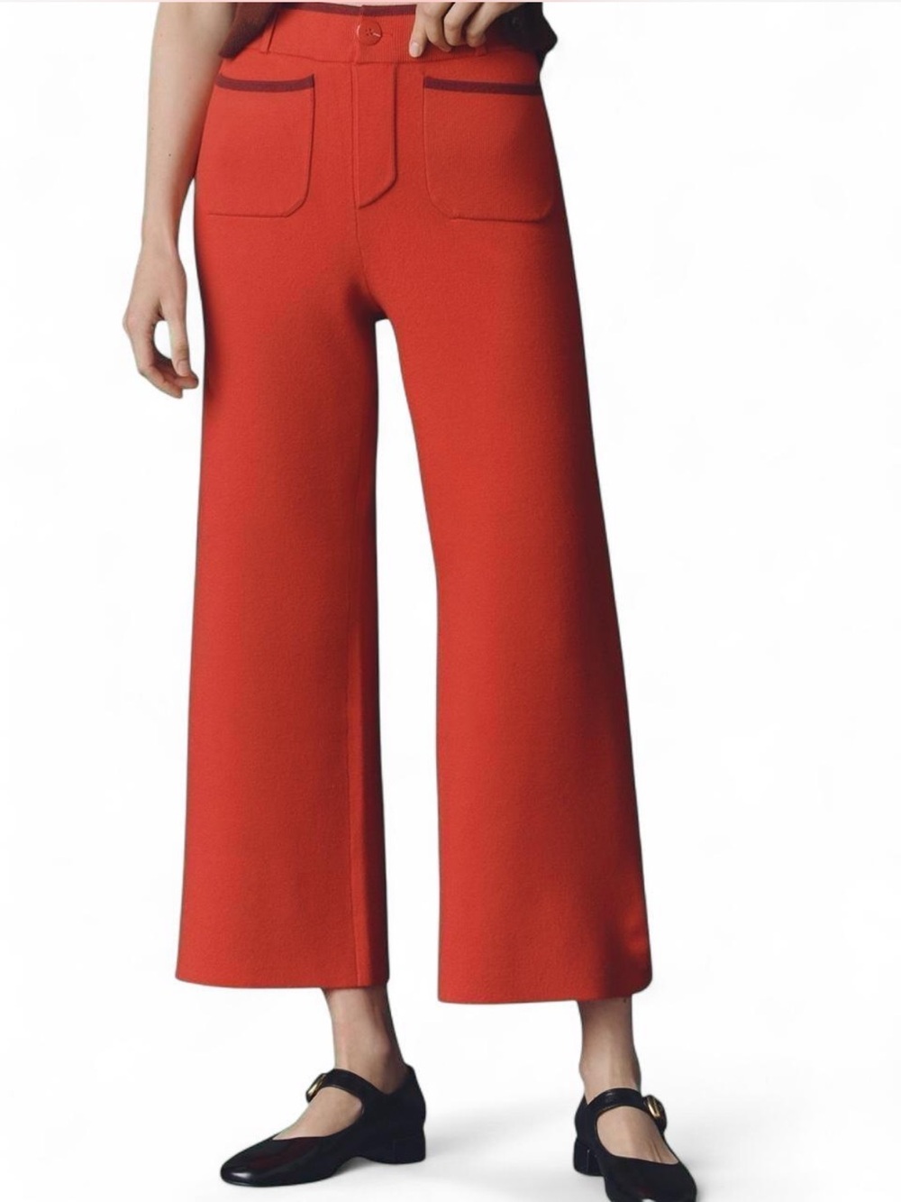 NWOT! Maeve The Colette Sweater Knit Crop Wide-Leg Pants